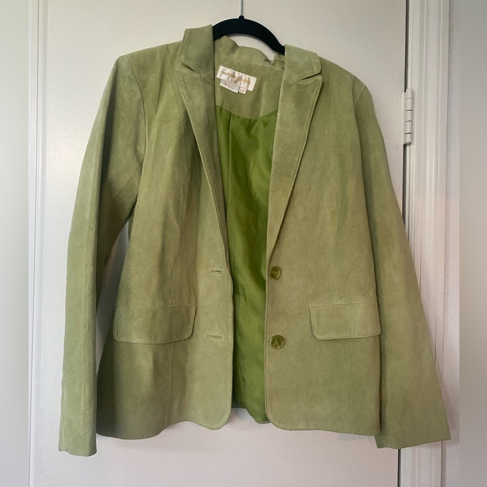 Vintage Suede Blazer classy business Jacket size 0